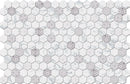 Hexa Calacatta Look Deco Matte Glass Mosaic Tile