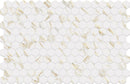 Hexa Calacatta Look Gold Matte Glass Mosaic Tile