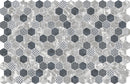 Hexa Concrete Look Deco Olden Matte Glass Mosaic Tile