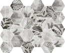 Hexa Mega Botanica Grey Matte Glass Mosaic Tile