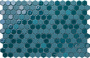 Hexa Neostone Blend Artistic Turquoise Glass Mosaic Tile