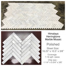 Himalaya Herringbone Polished Mosaic Tile