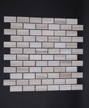 Palisandro Marble 1x2 Stacked Brick Mosaic Tile - stoneandtiledepot.com