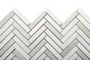 Verde White Herringbone Marble Mosaic Tile