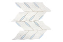 Zoey Leaves White Marble Waterjet Mosaic Tile