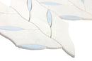 Zoey Leaves White Marble Waterjet Mosaic Tile