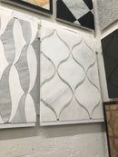 Dolomite White and Grey Lantern Honed Mosaic Tile - stoneandtiledepot.com