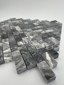 Bardiglio Marble 5/8 x 1 1/4 Mini Herringbone Mosaic Tile - stoneandtiledepot.com