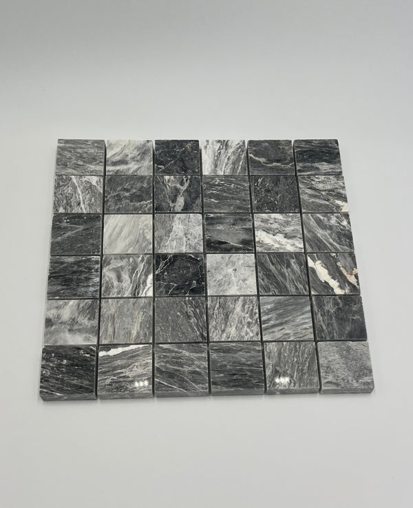 Bardiglio Marble 2x2 Polished Mosaic Tile - stoneandtiledepot.com