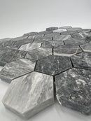 Bardiglio Marble 2x2 Hexagon Polished Mosaic Tile - stoneandtiledepot.com