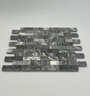 Bardiglio Marble 1x3 Stacked Brick Mosaic Tile - stoneandtiledepot.com