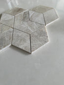 Royal Beige Polished Rhomboid Hexagon Marble Mosaic Tile