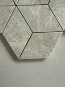 Royal Beige Polished Rhomboid Hexagon Marble Mosaic Tile
