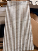 Carrara Polished 3D Fluted Marble Tile 12x24