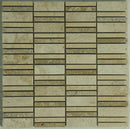 Castaway Linear Mosaic Travertine Honed Mosaic Tile - stoneandtiledepot.com