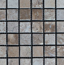 Lunarstone Noce Travertine 1x1 Honed and Filled Mosaic Tile