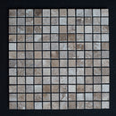 Lunarstone Noce Travertine 1x1 Honed and Filled Mosaic Tile