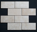 Ivory Travertine 3x6 Honed and Filled Mosaic Tile