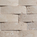 Ivory Travertine Curve Honed and Unfilled Mosaic Tile