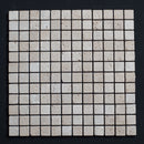 Ivory Travertine 1x1 Tumbled Mosaic Tile