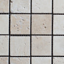 Ivory Travertine 2x2 Tumbled Mosaic Tile