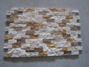 Mixed Travertine 1x2 Split Face Mosaic Tile - stoneandtiledepot.com