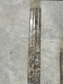 Moka Travertine Ogee Edge 2x12 Polished Mosaic Tile