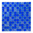 Crystal Aqua Osaka Deep Blue 1x1 Glass Mosaic Tile