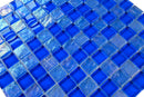 Crystal Aqua Osaka Deep Blue 1x1 Glass Mosaic Tile