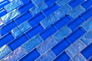 Crystal Aqua Osaka Deep Blue 1x2 Glass Mosaic Tile