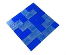 Crystal Aqua Osaka Deep Blue Multangular Glass Mosaic Tile