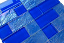 Crystal Aqua Osaka Deep Blue Multangular Glass Mosaic Tile