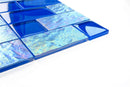 Crystal Aqua Osaka Deep Blue Multangular Glass Mosaic Tile