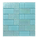 Crystal Aqua Osaka Maldives Green Multangular Glass Mosaic Tile