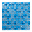 Crystal Aqua Osaka Sky Blue 1x1 Glass Mosaic Tile