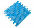 Crystal Aqua Osaka Sky Blue 1x2 Glass Mosaic Tile