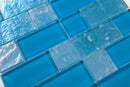 Crystal Aqua Osaka Sky Blue Multangular Glass Mosaic Tile