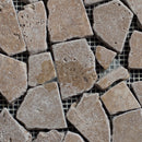 Lunarstone Noce Travertine Pebble Tumbled Mosaic Tile