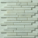 White Water Linear Marble Mixed Marble Mosaic Tile - stoneandtiledepot.com