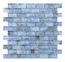 Crystal Aqua Sofia 1x2 Glass Mosaic Tile
