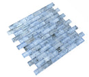 Crystal Aqua Sofia 1x2 Glass Mosaic Tile