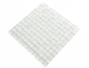 Crystal Aqua Soho White 1x1 Glass Mosaic Tile