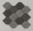 Milly Grey Stretch Hexagon Limestone Mosaic Tile - stoneandtiledepot.com