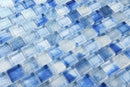 Crystal Aqua Stromboli Petra Blue Glass Mosaic Tile
