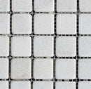 White Carrara Marble 1x1 Tumbled Mosaic Tile