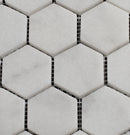 White Carrara Marble 2x2 Hexagon Polished Mosaic Tile