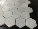 White Carrara Marble 2x2 Hexagon Polished Mosaic Tile