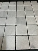 White Carrara Marble 2x2 Tumbled Mosaic Tile
