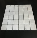 White Carrara Marble 2x2 Tumbled Mosaic Tile
