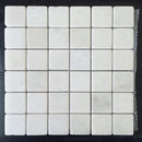 White Carrara Marble 2x2 Tumbled Mosaic Tile